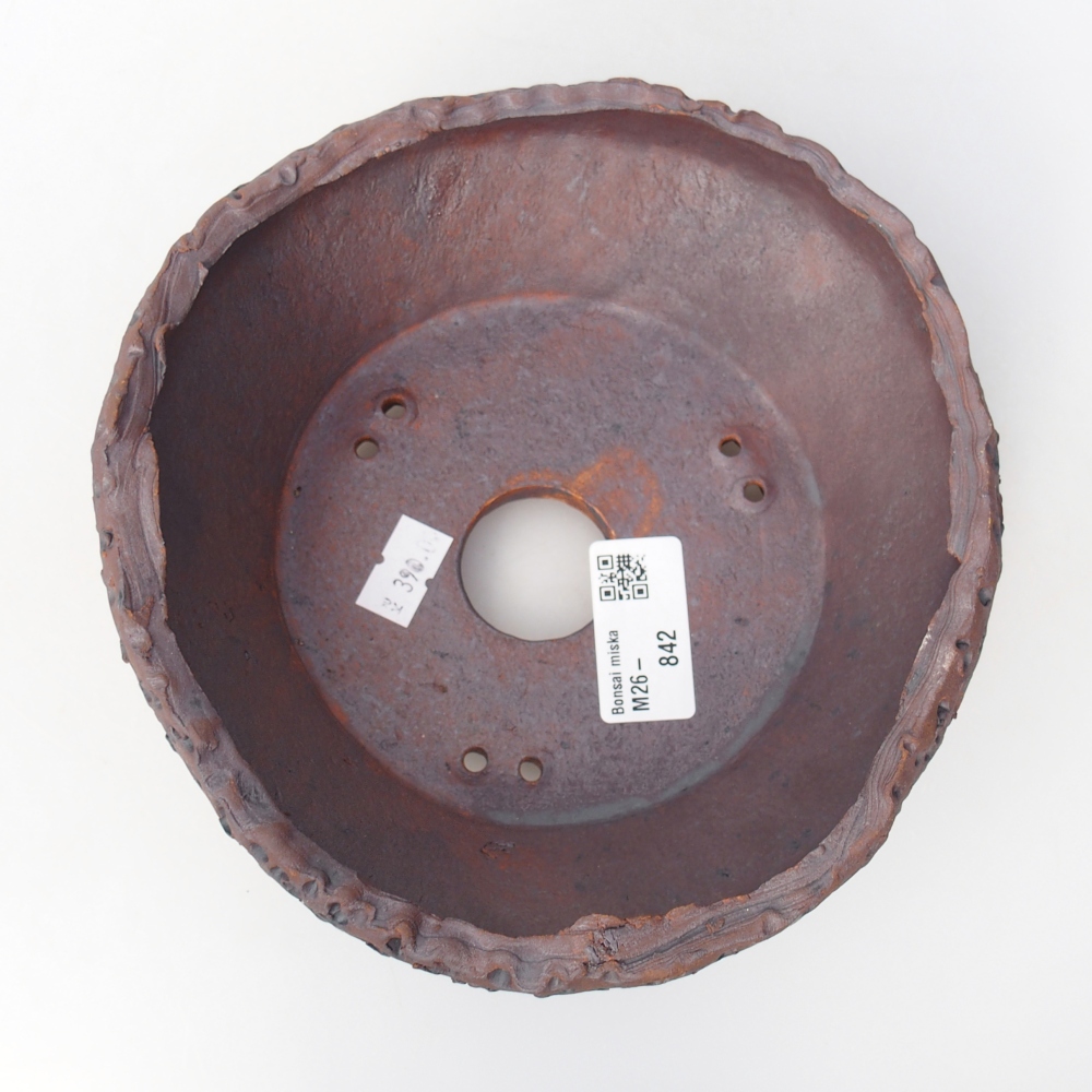 Keramická bonsajová miska 16,5 x 17,5 x 7 cm, farba kovu