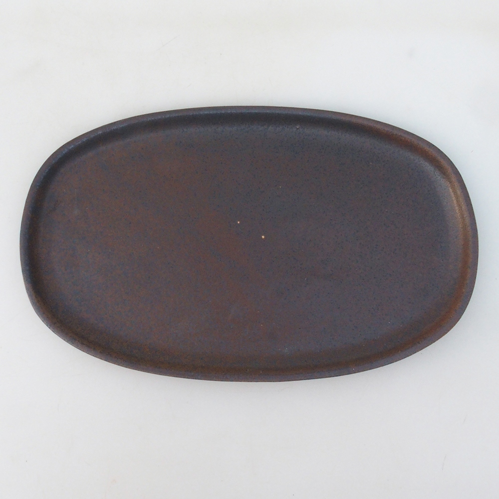 Keramická podmiska H15 -25 x 15 x 1 cm - hnedá