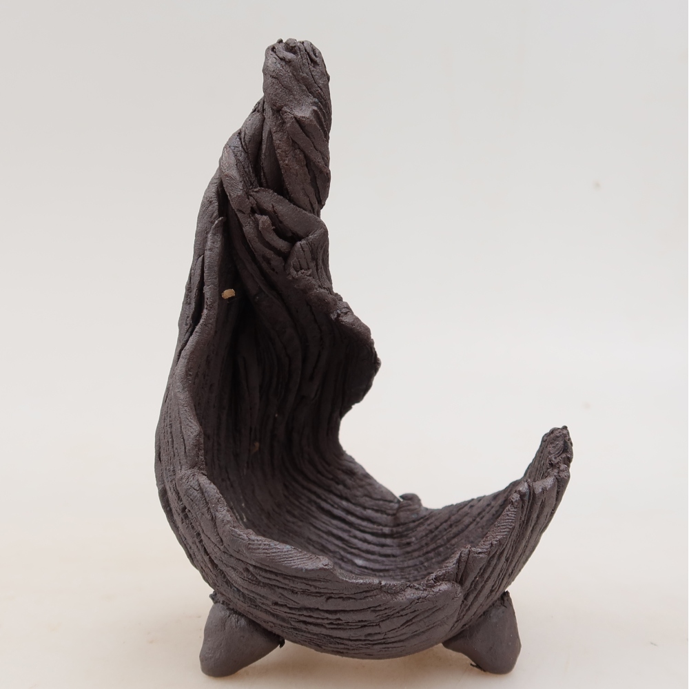 Keramická škrupina  7,5 x 7,5 x 13 cm, farba hnedá