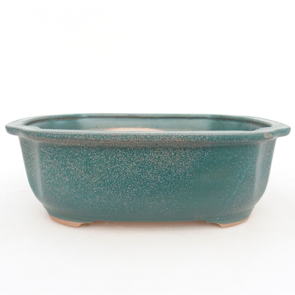 Keramická bonsajová miska 22 x 18 x 7,5 cm, farba modrá