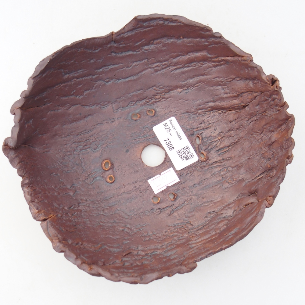 Keramická mušľa 19 x 17 x 7 cm , farba hnedá