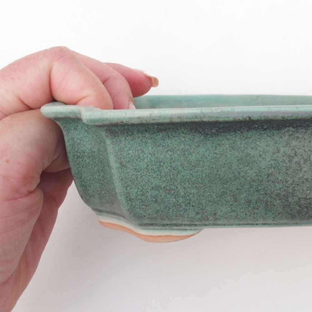 Bonsai miska H03 – 16,5 x 12 x 4,5 cm. - zelená