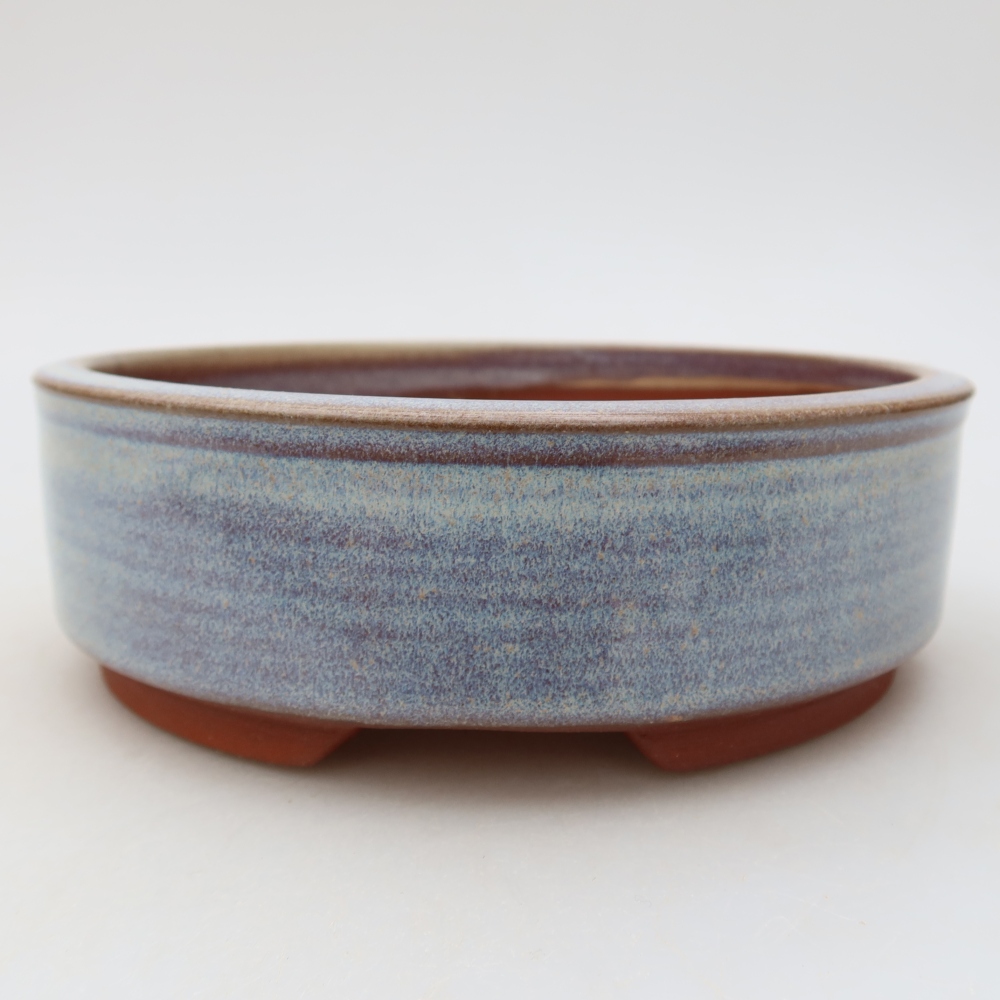 Keramická miska na bonsaje 16 x 16 x 5 cm, farba modrá