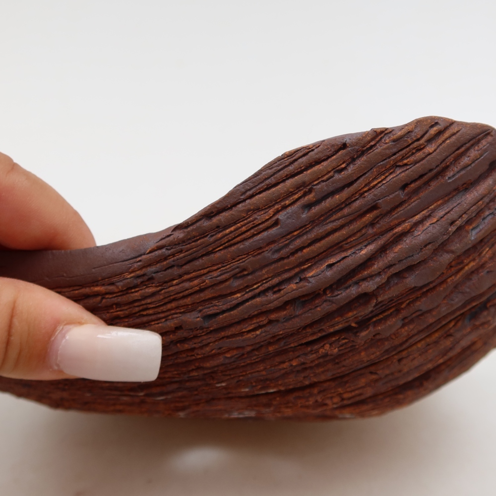 Keramická škrupina  20 x 15,5 x 6 cm, farba hnedá