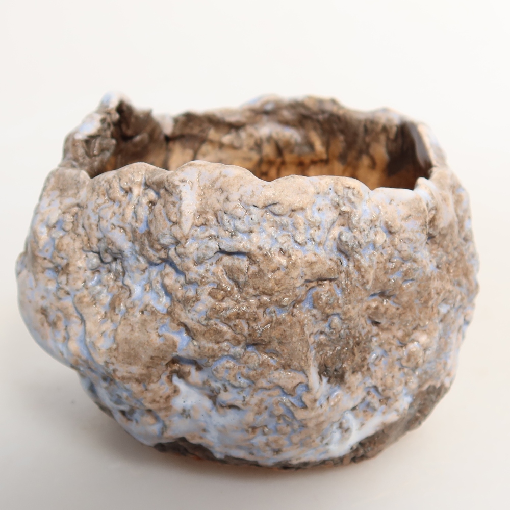Keramická škrupina  7,5 x 7 x 6 cm, farba modrohnedá