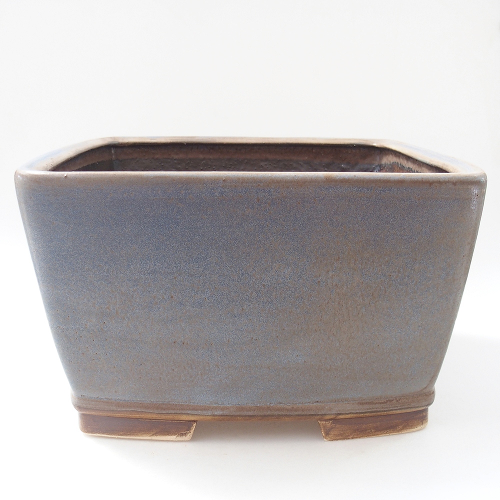 Keramická miska na bonsaje 26,5 x 26,5 x 16 cm, farba modrá