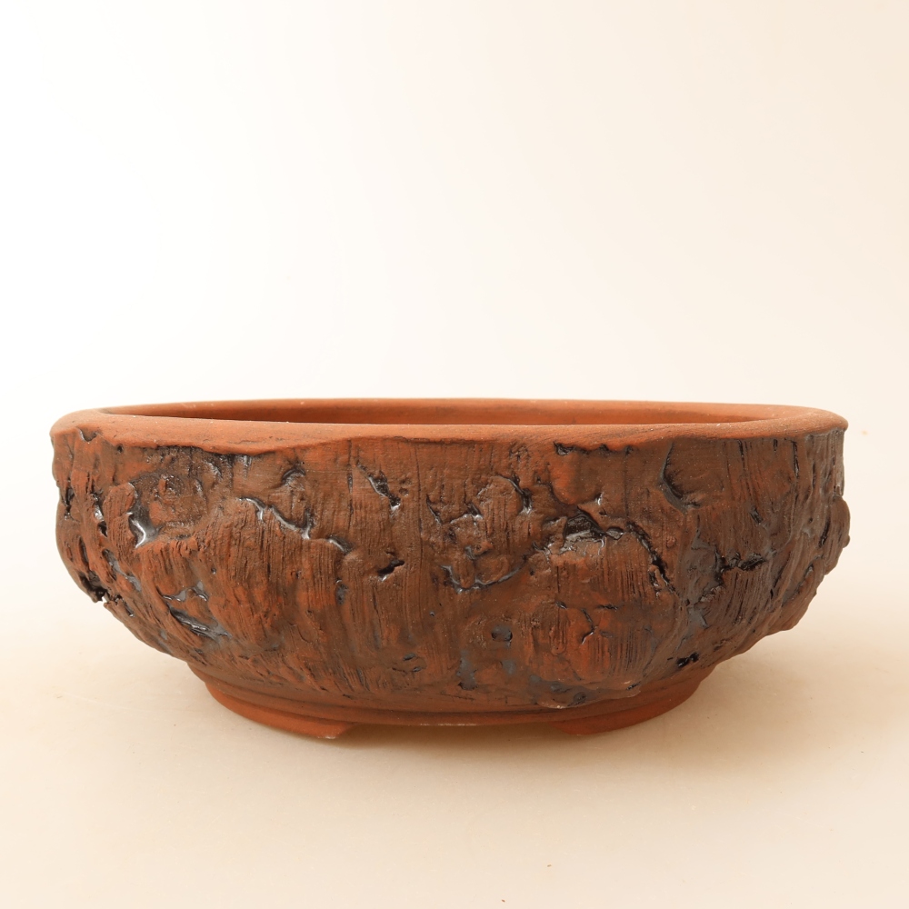Keramická miska na bonsaje 17 x 17 x 6 cm, farba hnedá