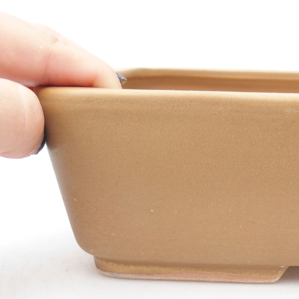 Keramická bonsai miska 27 x 20,5 x 7 cm, farba béžová