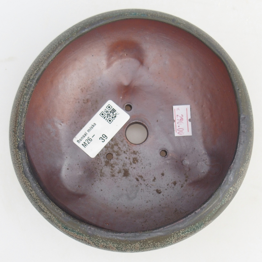 Keramická miska na bonsaje 15 x 15 x 7 cm, sivá