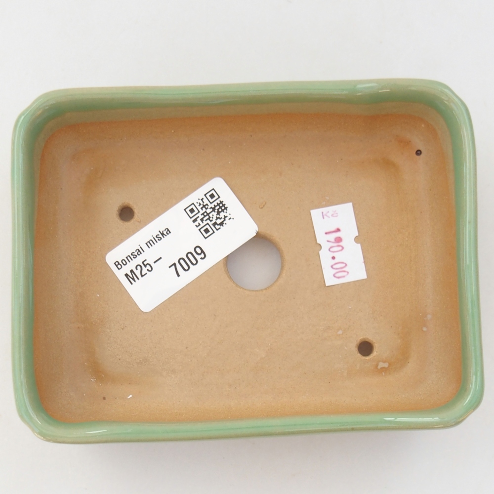 Keramická bonsajová miska 11,5 x 9 x 3,5 cm, zelená