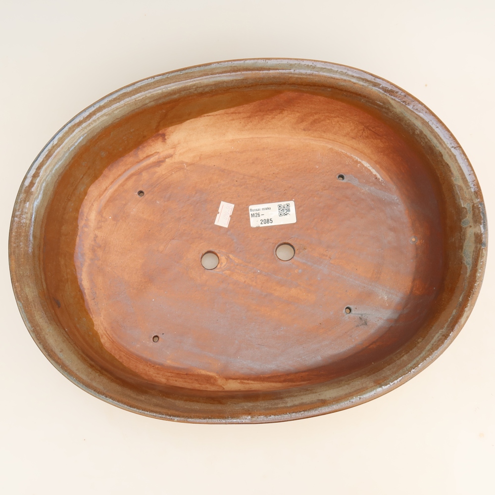 Keramická miska na bonsaje 36 x 28 x 8,5 cm, farba hnedá