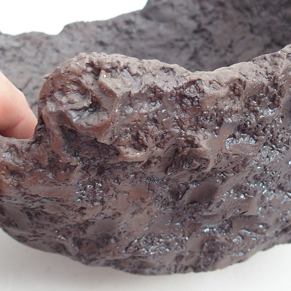 Keramická mušľa 19 x 15 x 14 cm , farba hnedá