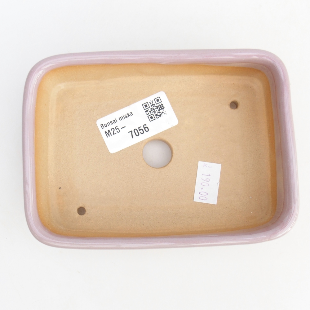 Keramická miska na bonsaje 12,5 x 9,5 x 3,5 cm, ružová