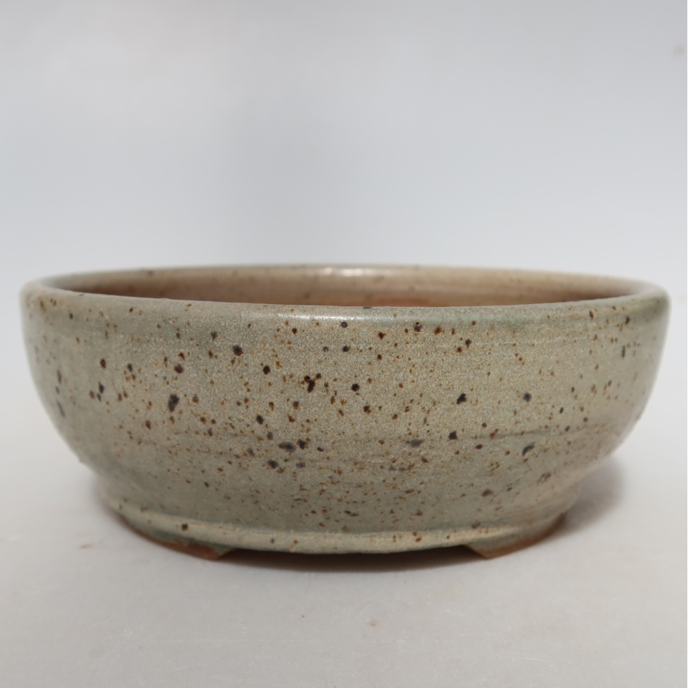 Keramická bonsajová miska 14,5 x 14,5 x 5,5 cm, farba béžová