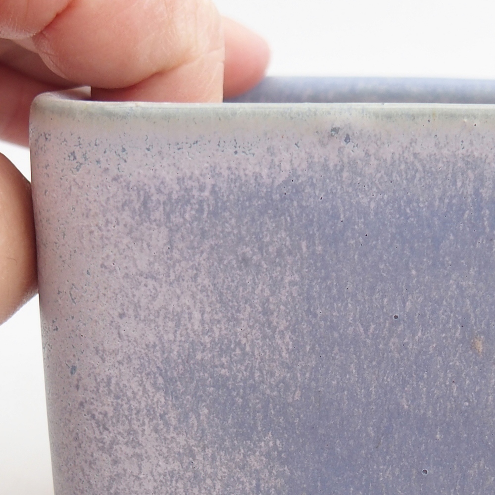 Keramická miska na bonsaje 10 x 10 x 8 cm, farba modrá