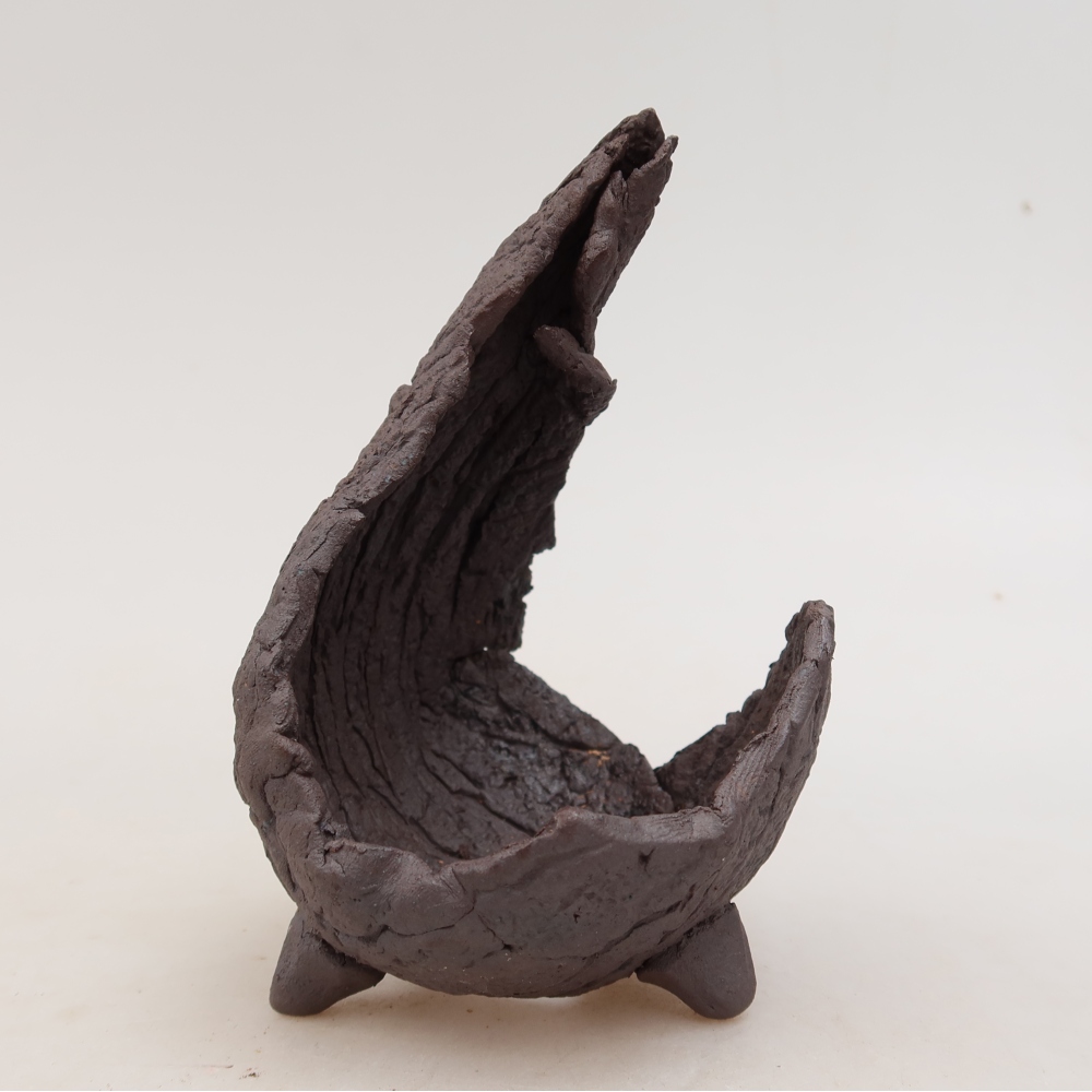 Keramická škrupina  7,5 x 8 x 13 cm, farba hnedá