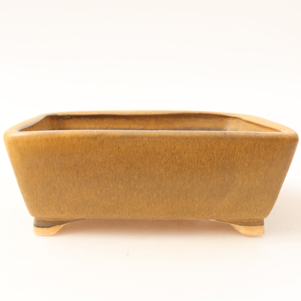 Keramická miska na bonsai 13,5 x 11 x 5 cm, farba hnedá