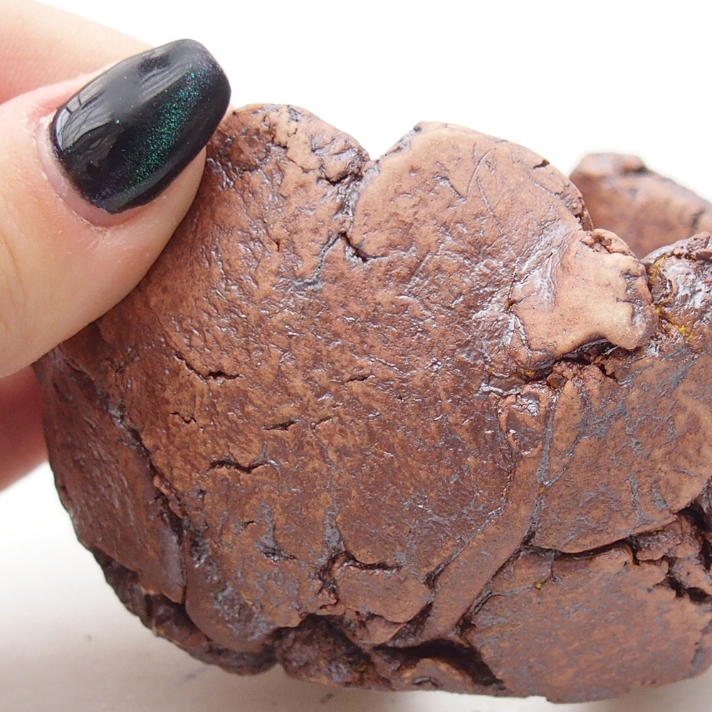 Keramická mušľa 9,5 x 8,5 x 5,5 cm , farba hnedá