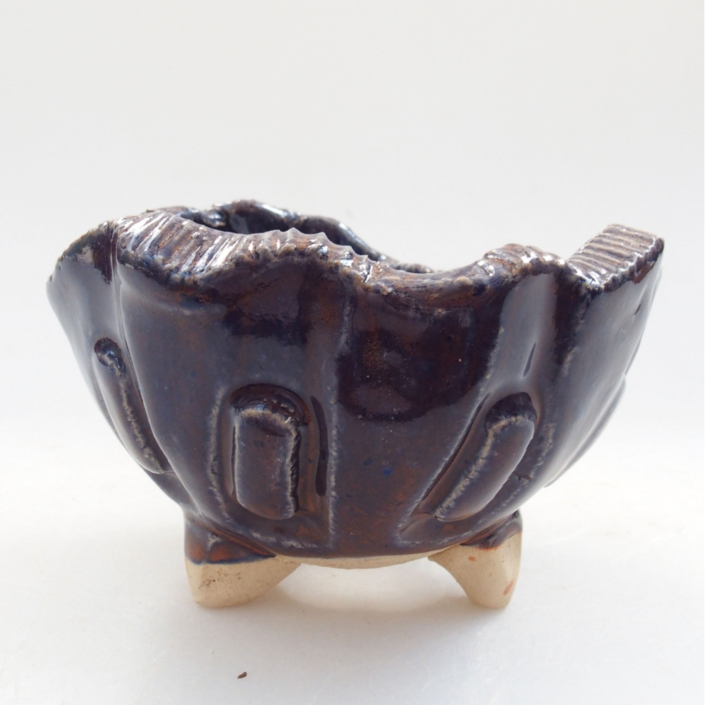 Keramická Škrupina 8 x 7 x 5,5 cm , farba modrá