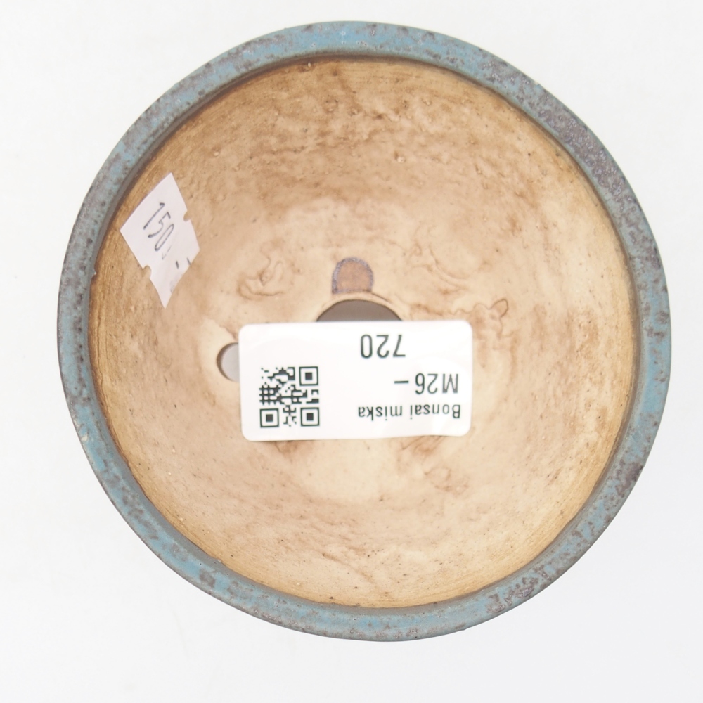 Keramická miska na bonsaje 8,5 x 8,5 x 5 cm, farba modrá