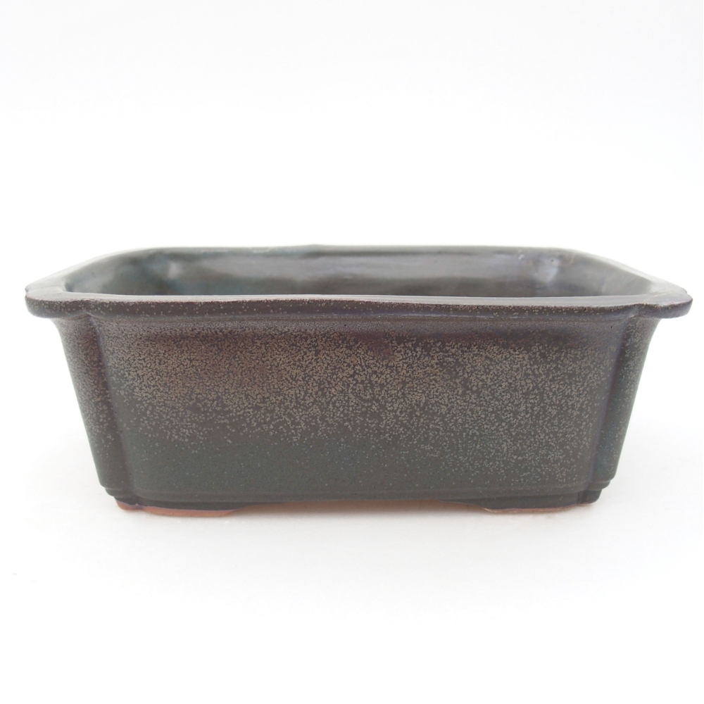 Keramická bonsai miska 17,5 x 12,5 x 6 cm, farba šedá