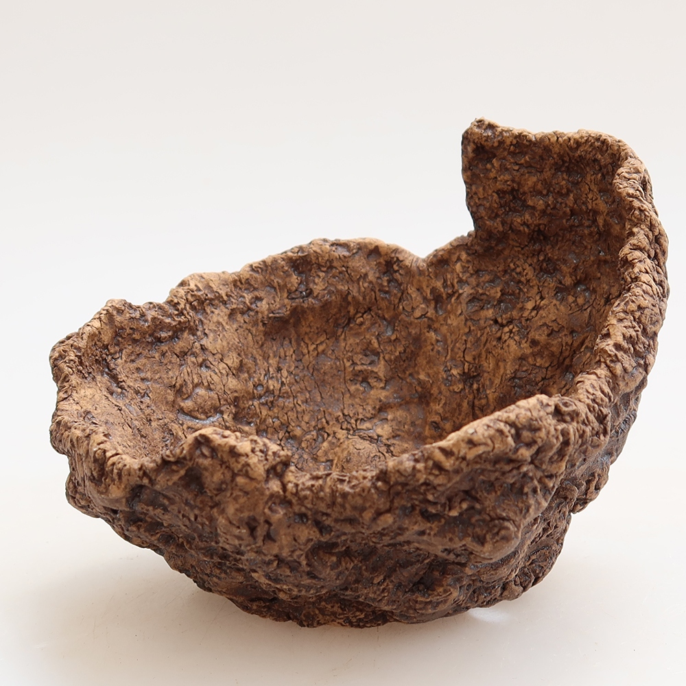 Keramická mušľa 10 x 9 x 9 cm , farba hnedá