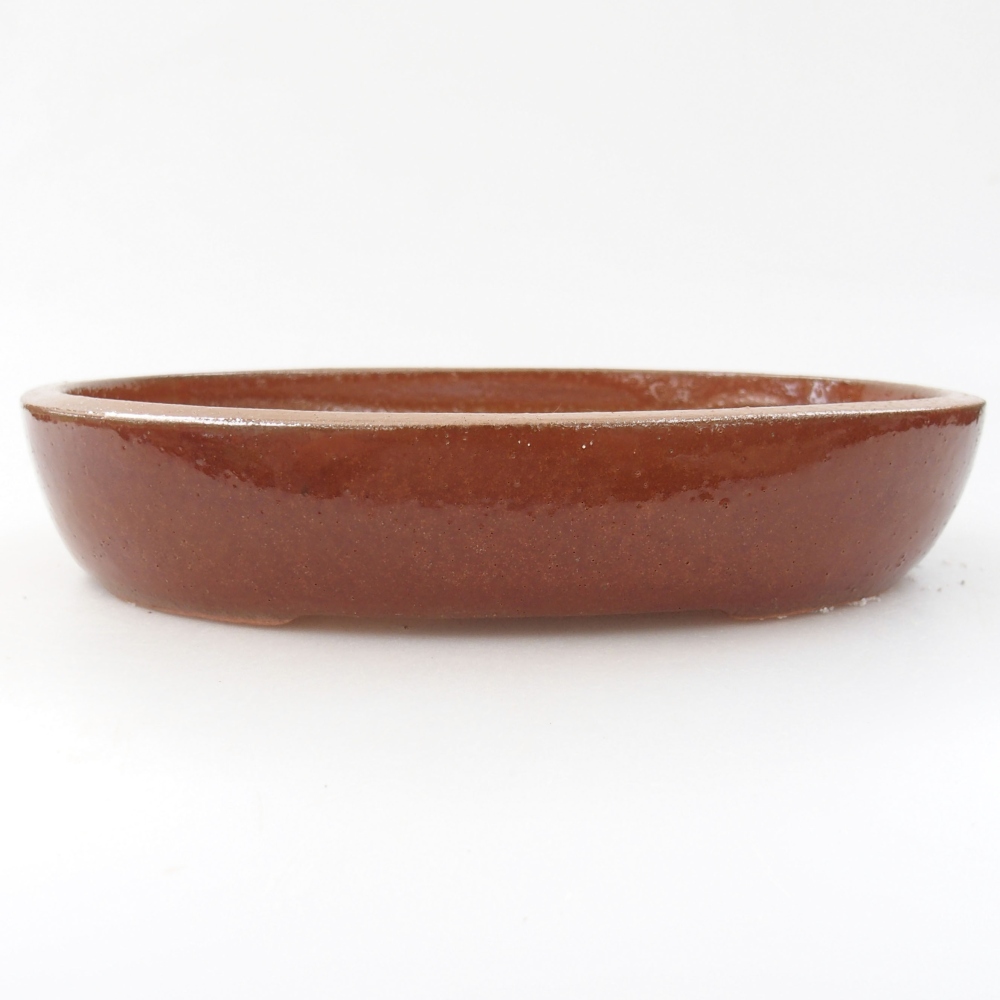 Keramická bonsai miska 22 x 16,5 x 4 cm, farba hnedá