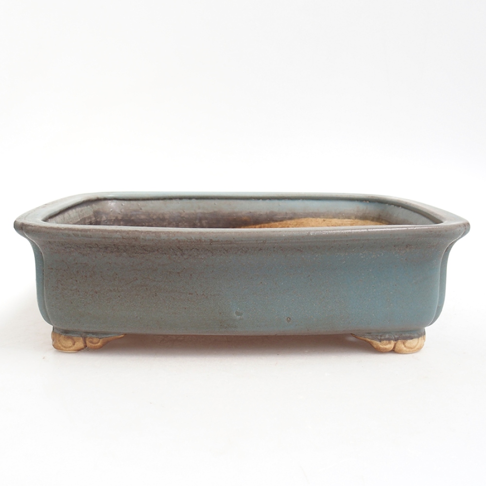 Keramická bonsai miska  25 x 20 x 7,5  cm, farba modrá