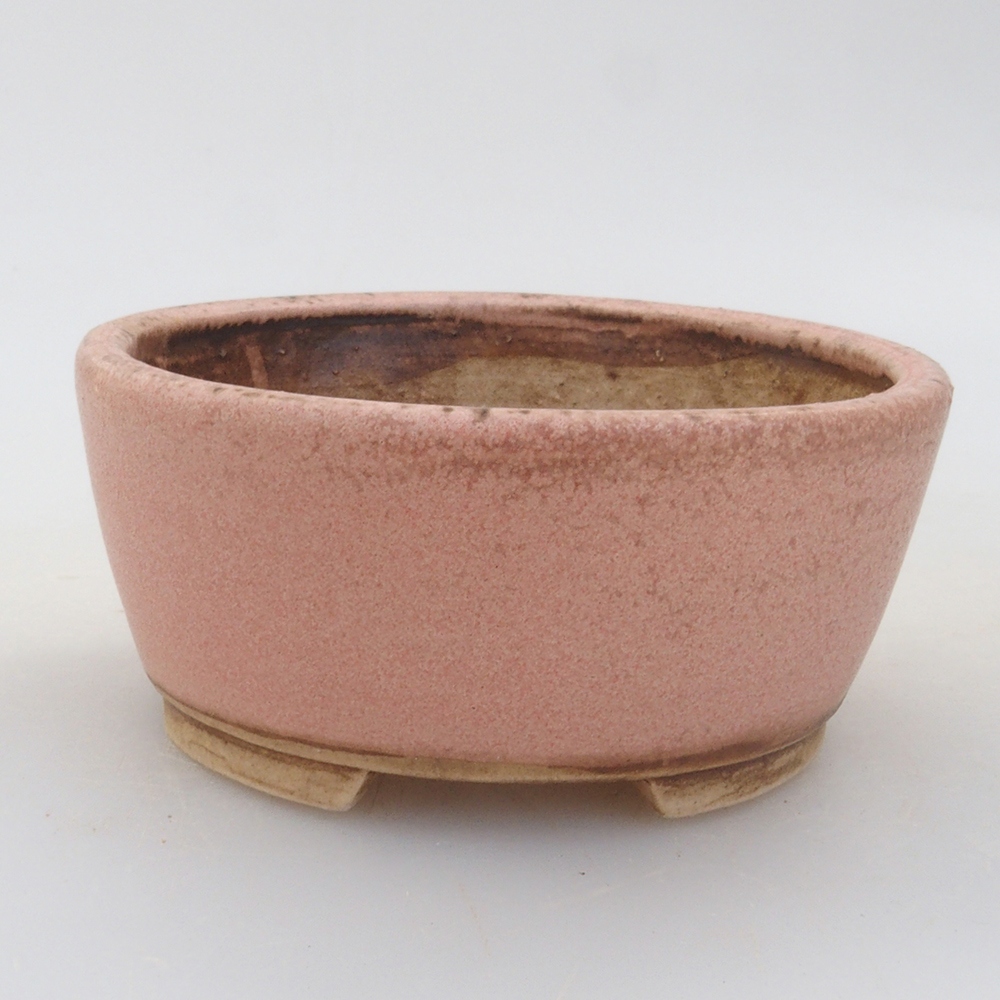 Keramická bonsai miska 10,5 x 9 x 4 cm, farba ružová
