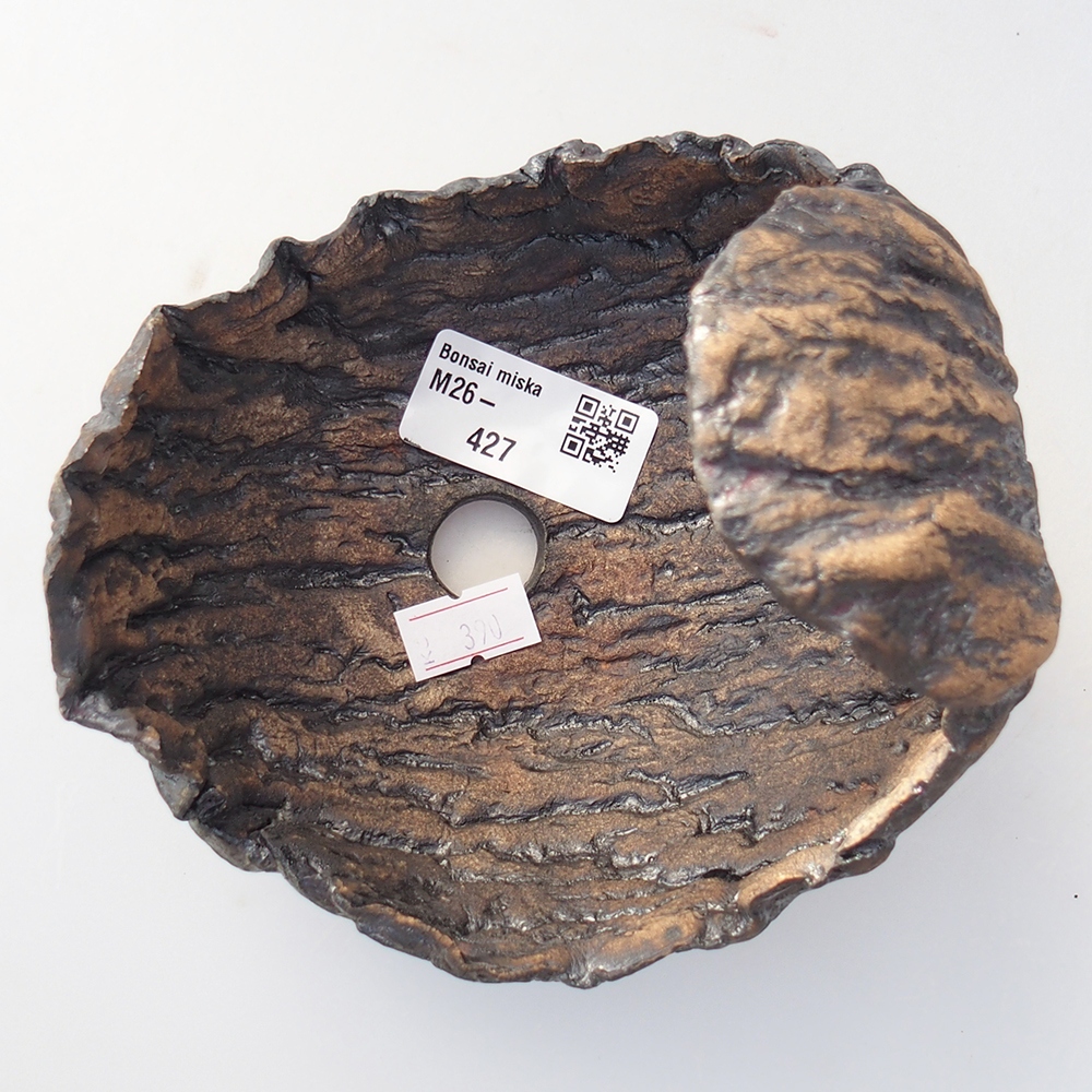 Keramická mušľa 13 x 12,5 x 12,5 cm , farba hnedá