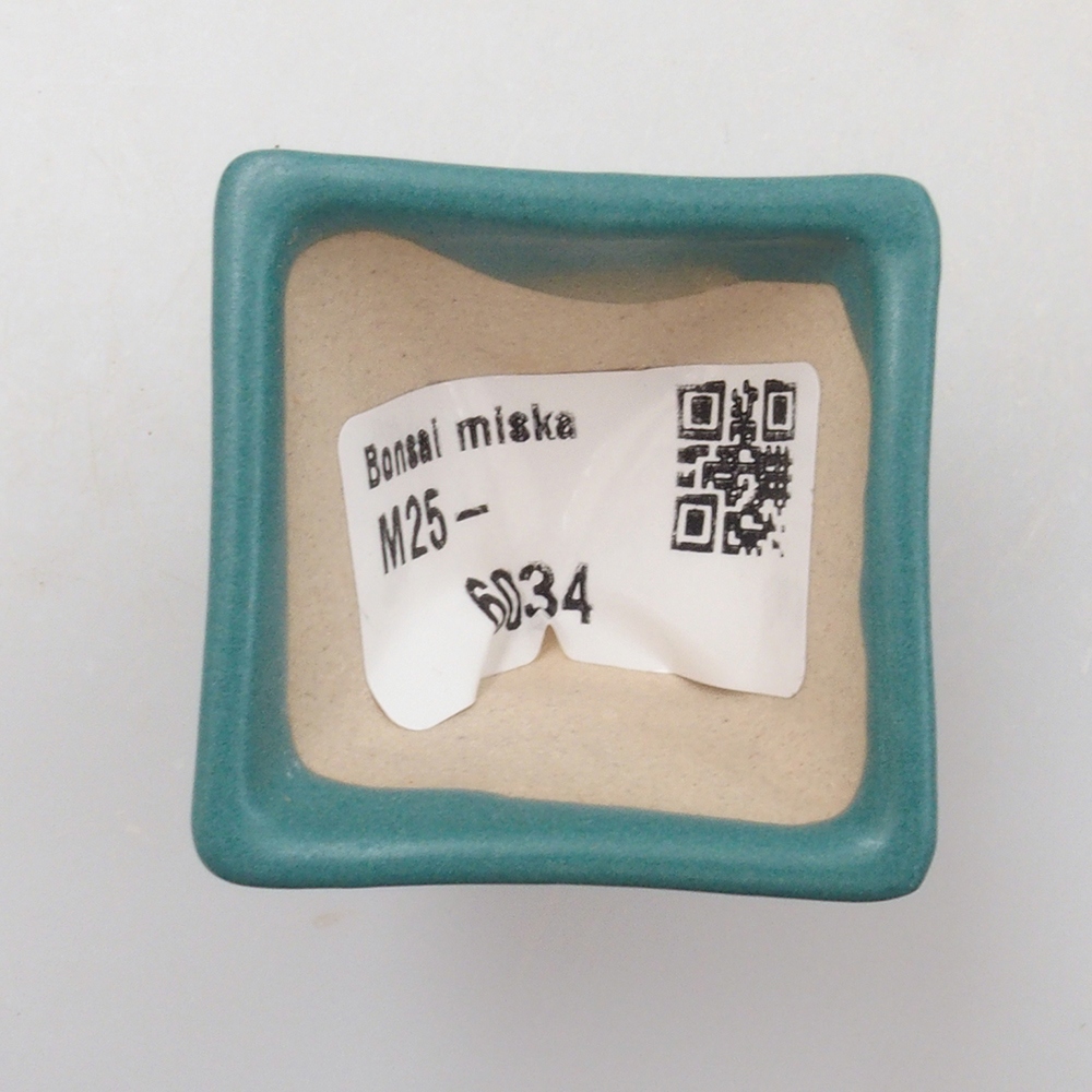 Keramická bonsai miska 4 x 4 x 3,5 cm, farba modrá