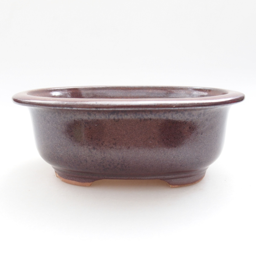 Keramická bonsai miska 15,5 x 12 x 6 cm, farba hnedá