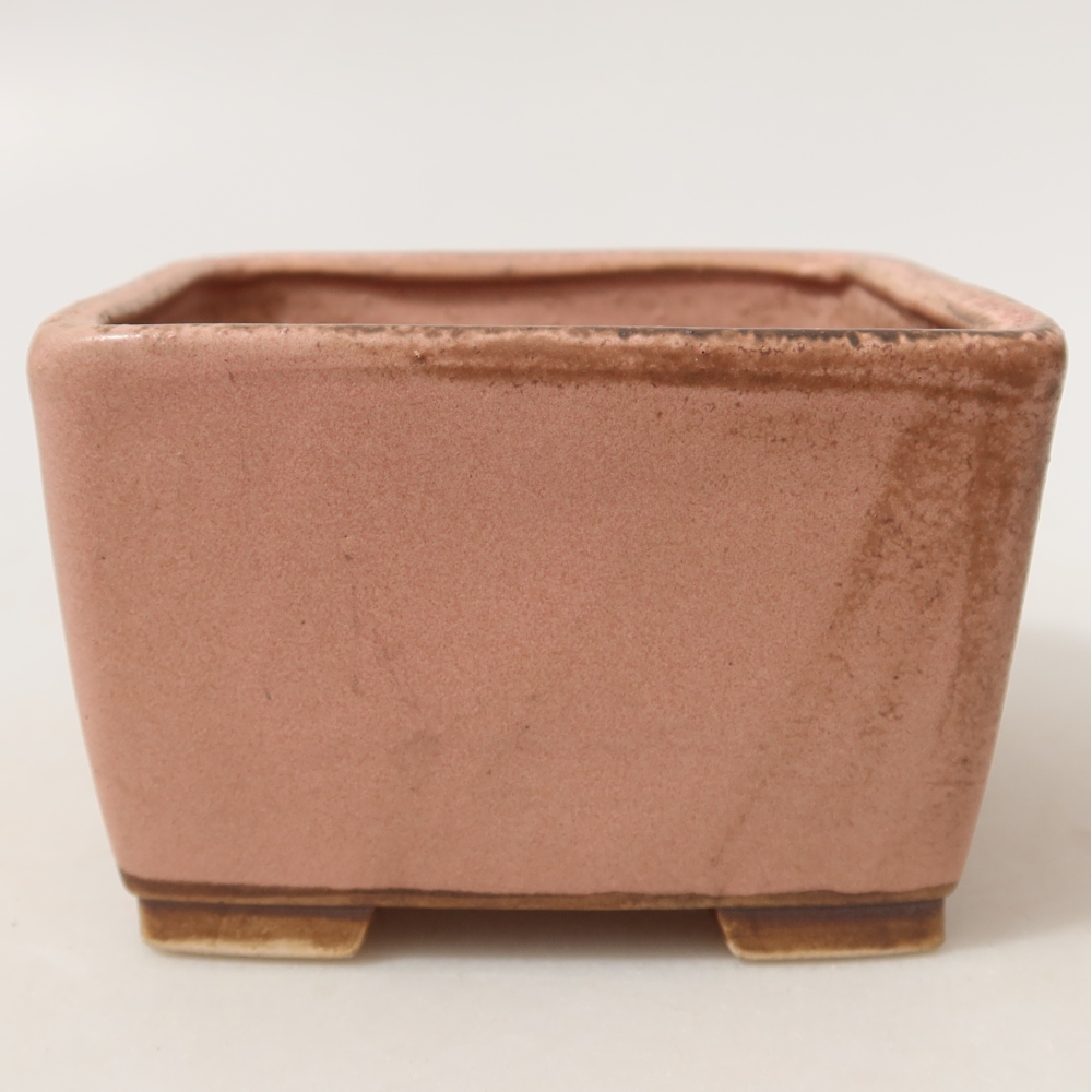 Keramická miska na bonsai 10,5 x 10,5 x 7 cm, farba ružová