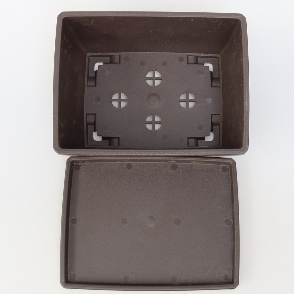 Plastová miska na bonsaje MP-1, hnedá – 15 x 11 x 6 cm