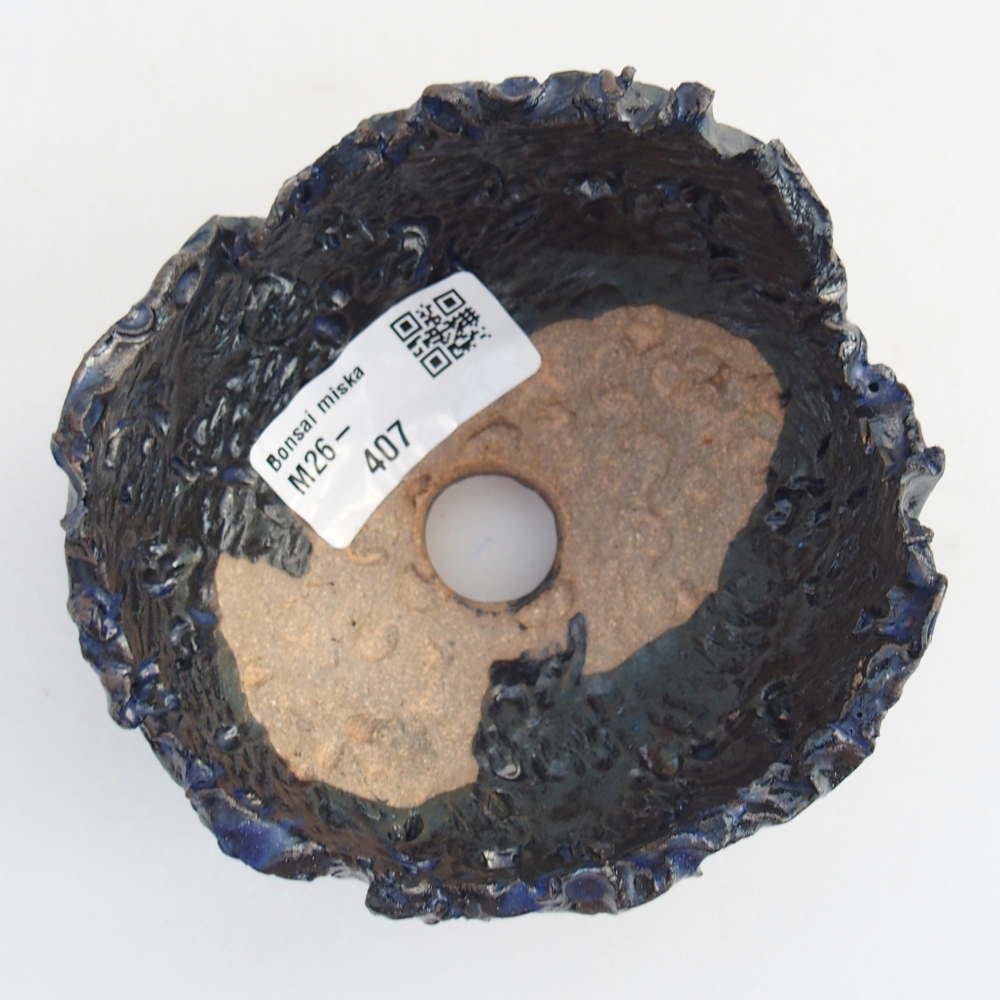 Keramická mušľa 10 x 9 x 7 cm , farba modrá