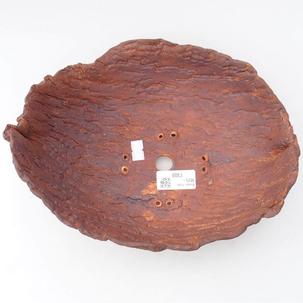 Keramická mušľa 26,5 x 21 x 9,5 cm , farba hnedá