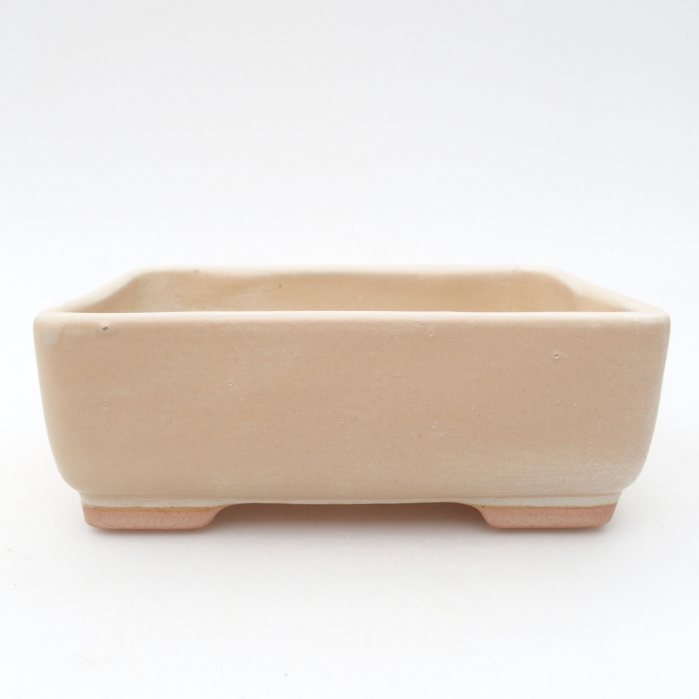 Keramická bonsai miska 15 x 11 x 5,5 cm, farba béžová