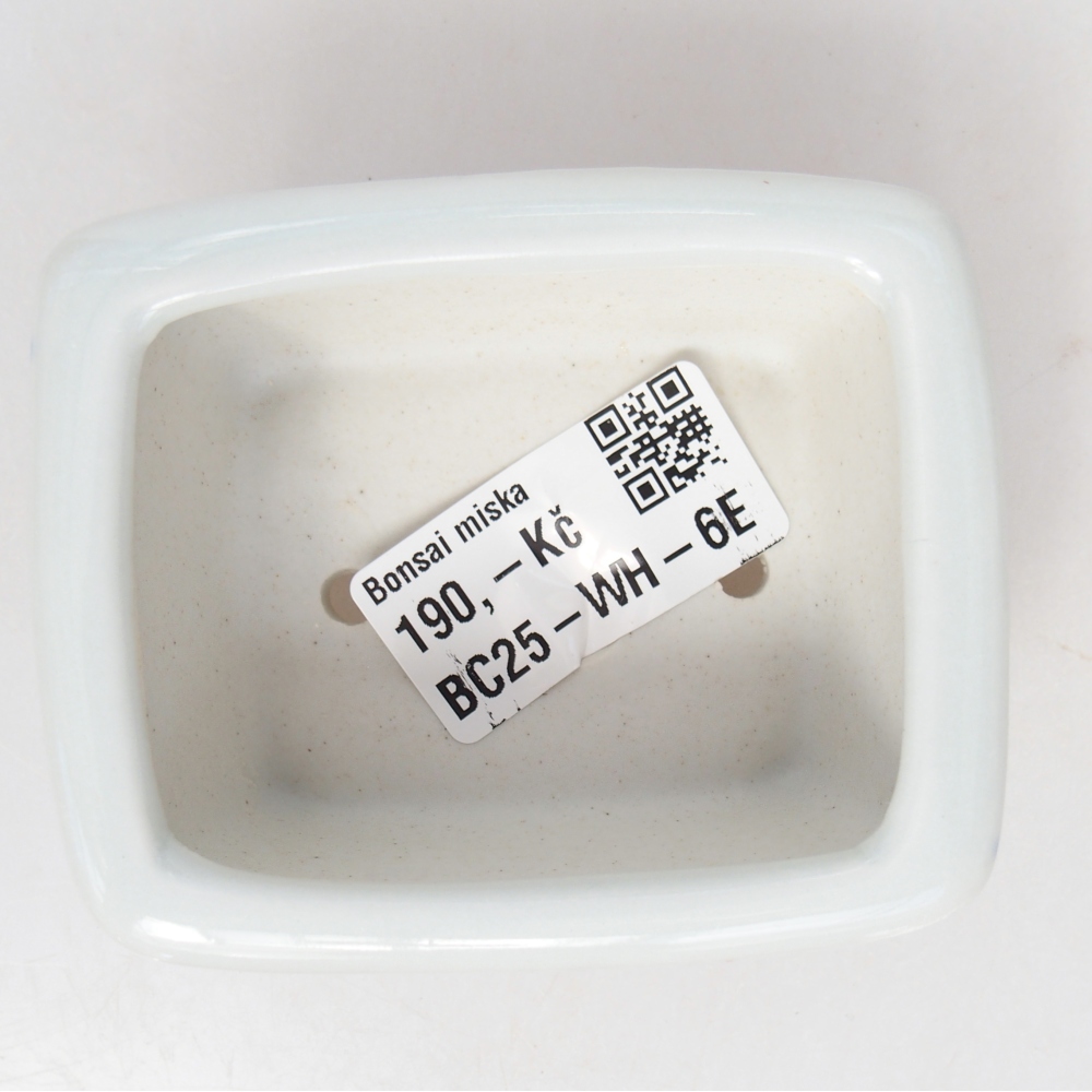 Mini bonsajová miska 8 x 6,5 x 3,5 cm, biela