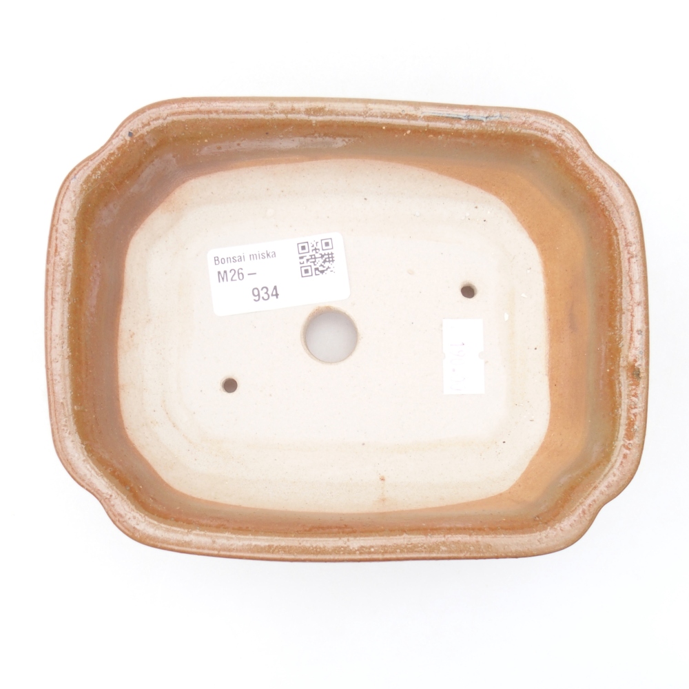 Keramická miska na bonsaje 15,5 x 12 x 4,5 cm, hnedá