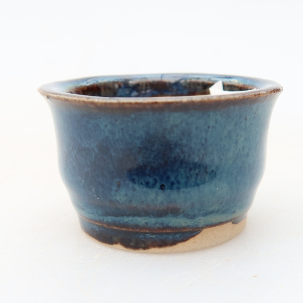Keramická miska na bonsai 3,5 x 3,5 x 2,5 cm, farba modrá