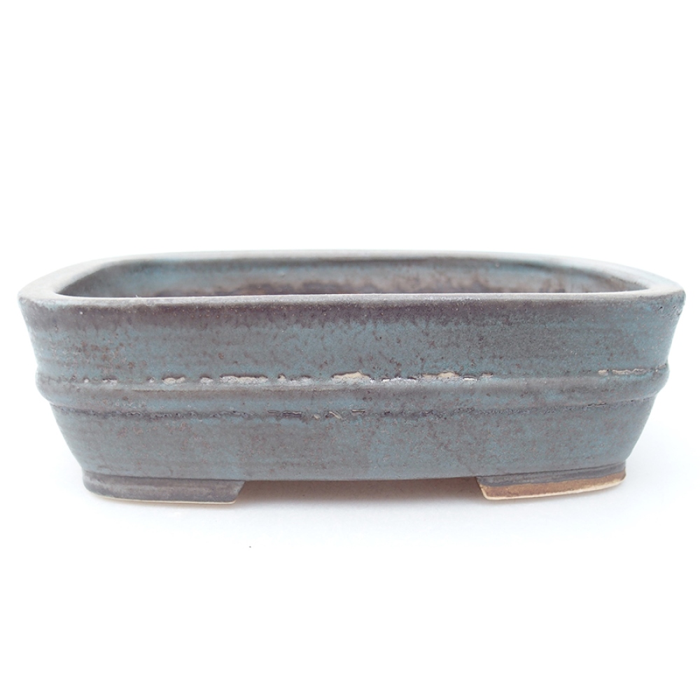 Keramická bonsai miska 14,5 x 11,5 x 4 cm, farba modra