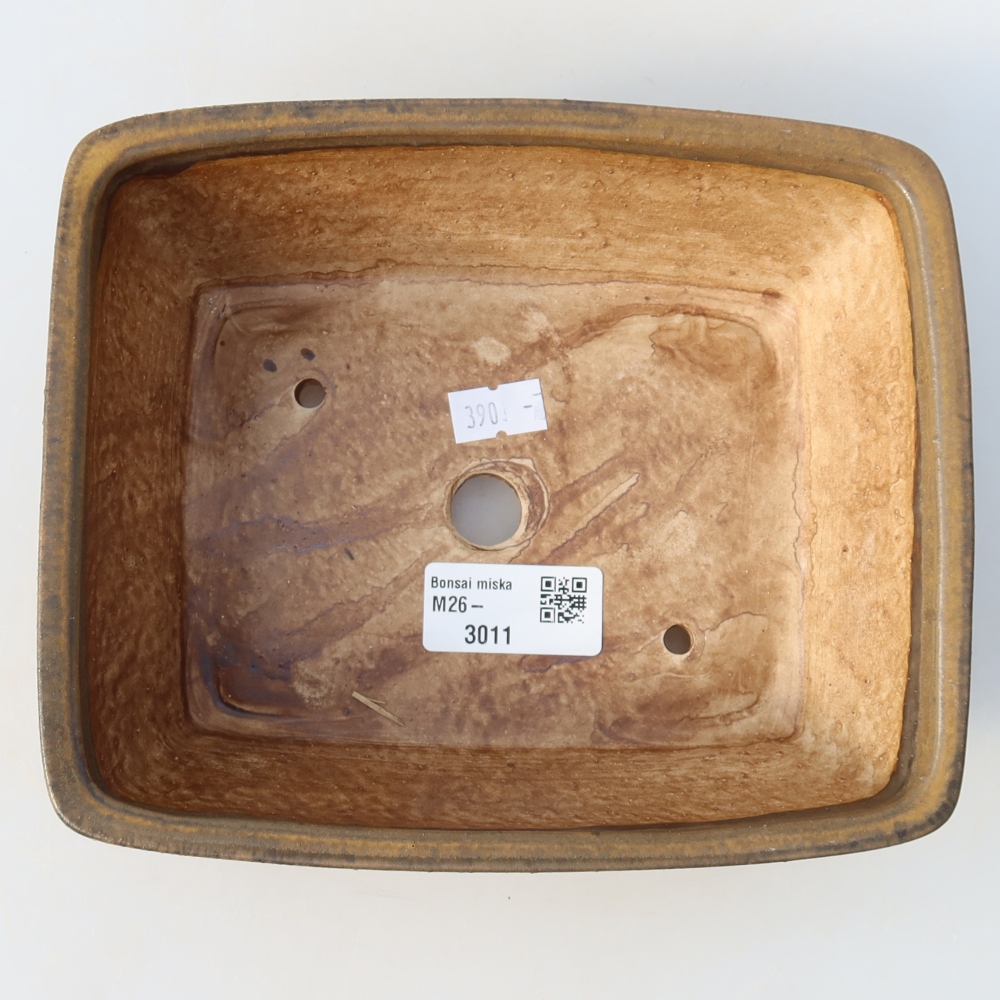 Keramická miska na bonsai 18,5 × 15,5 × 6 cm, farba hnedá