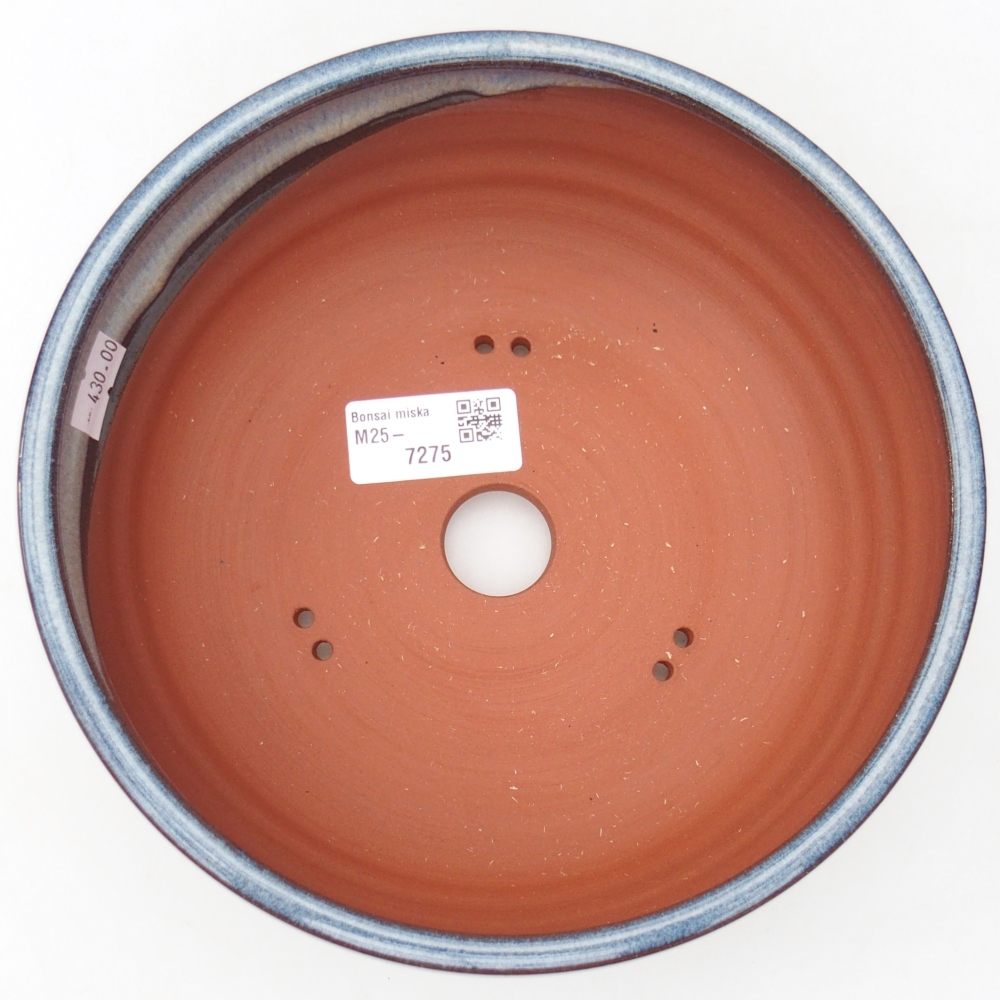 Keramická miska na bonsaje 19 x 19 x 7 cm, farba modrá