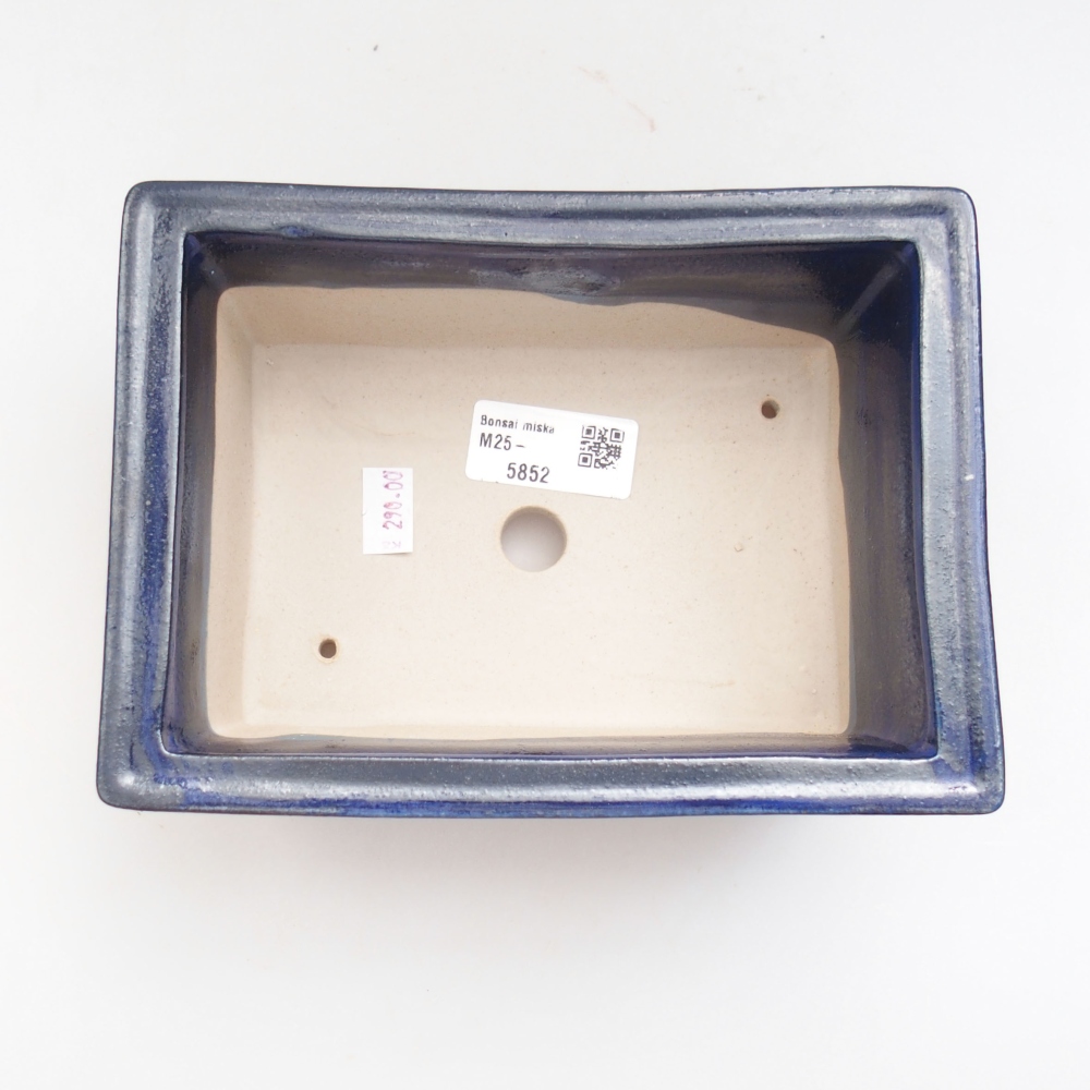 Keramická bonsai miska 18,5 x 13 x 6,5 cm, farba modra