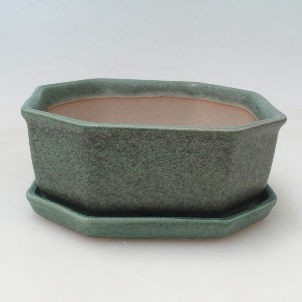 Bonsai miska + podmiska H01 - 12x9x5 cm