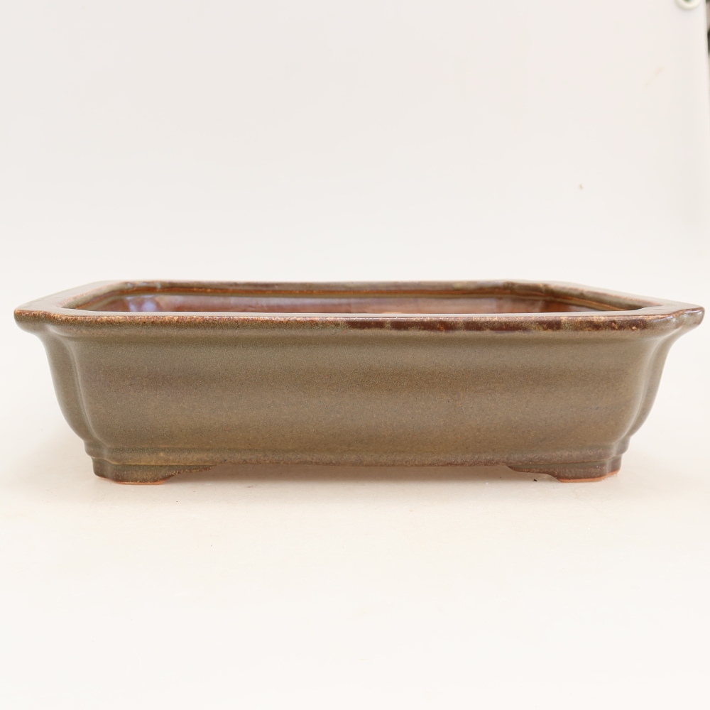Keramická miska na bonsai 27,5 x 21,5 x 7 cm, farba hnedá