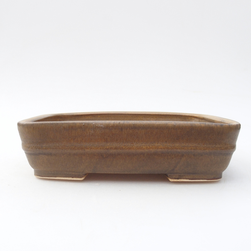Keramická bonsai miska 17,5 x 14 x 4,5 cm, farba hnedá