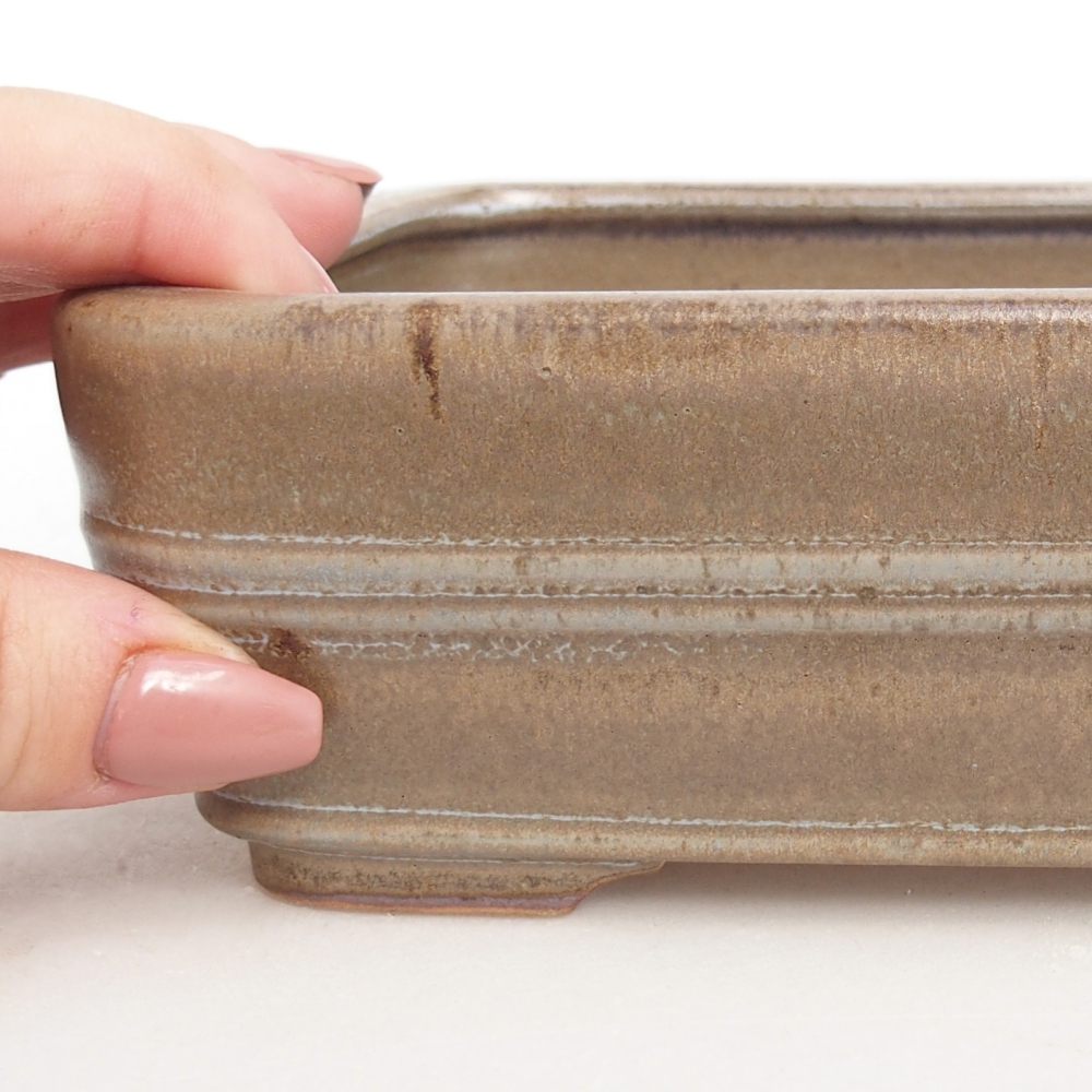 Keramická miska na bonsaje 16,5 x 12 x 5,5 cm, modrošedá