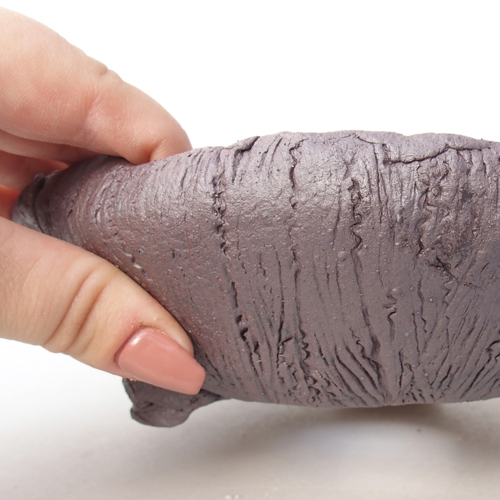 Keramická bonsajová miska 18 x 17 x 5,5 cm, farba kovu