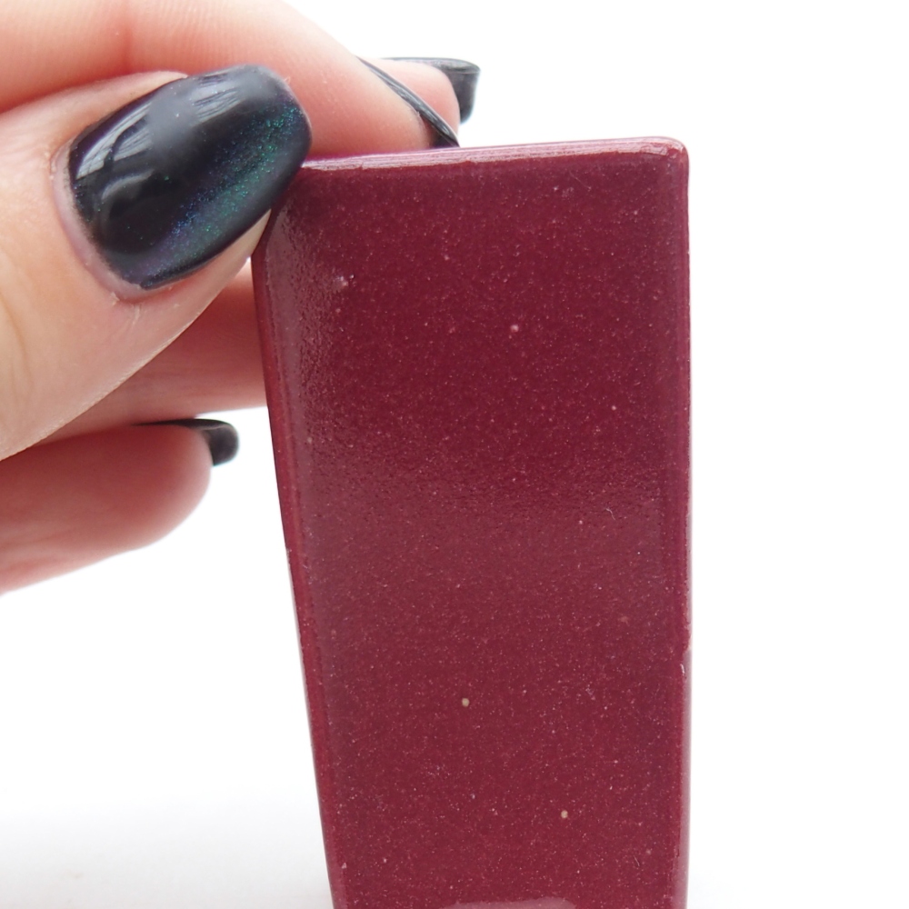 Mini bonsajová miska 3 x 3 x 5,5 cm, bordová